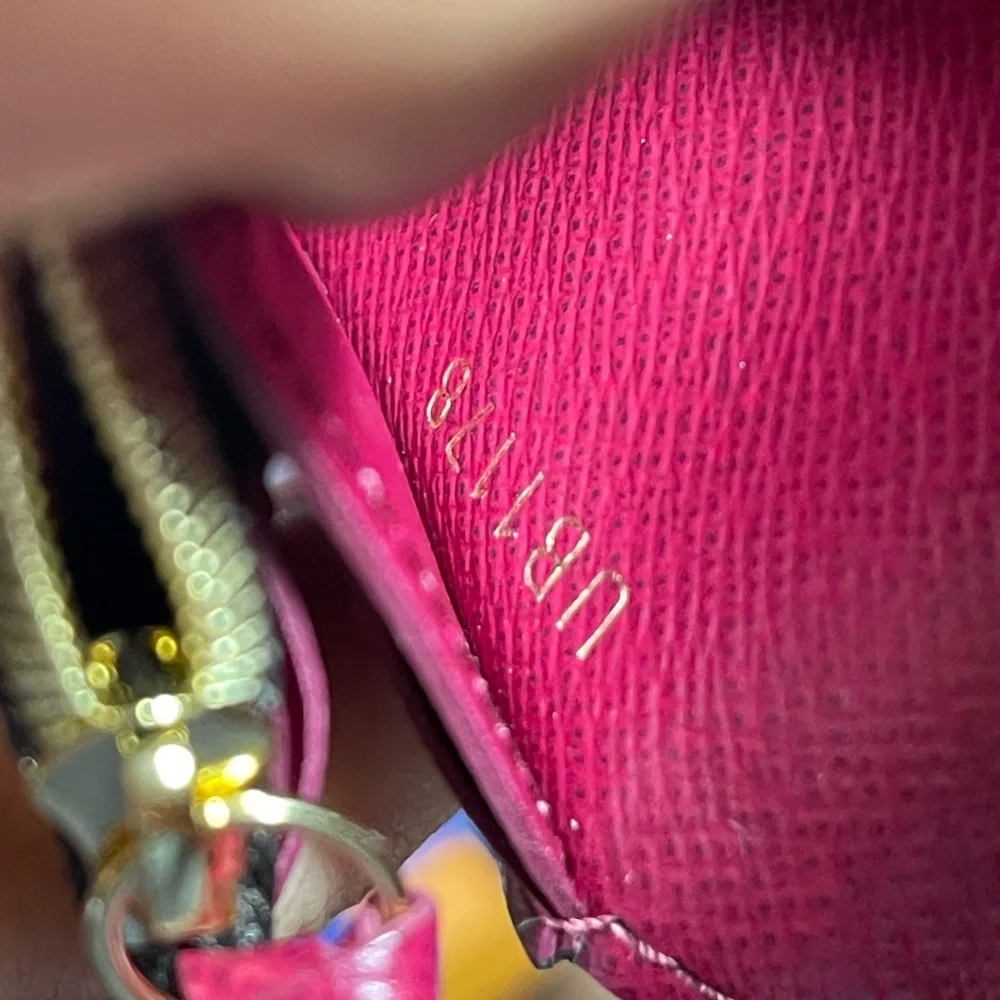 Auth. Louis Vuitton Coin purse Porte Rosalie wallet monogram fuchsia Pink w/ Box - Picture 13 of 16
